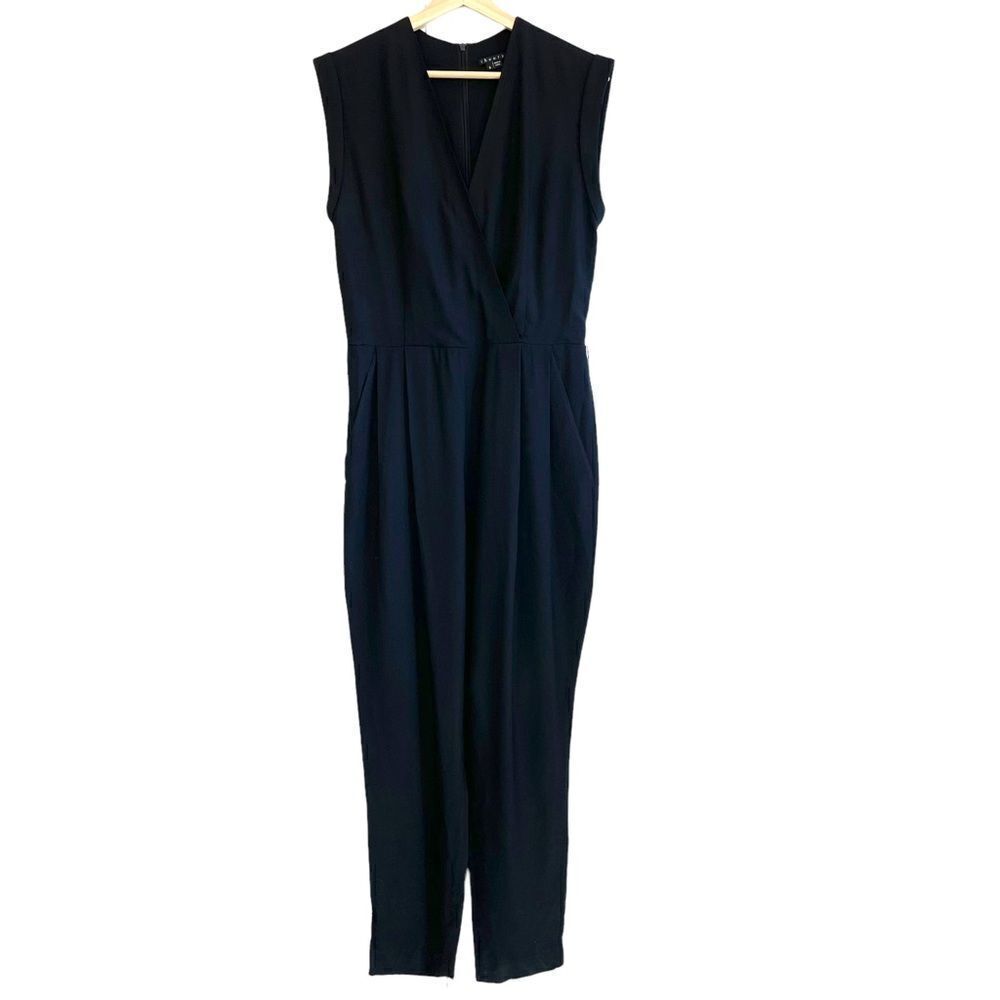 Theory Black Classic Jumpsuit Viscose Blend